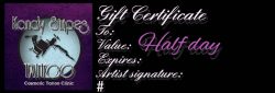 HALF DAY GIFT CERTIFICATE