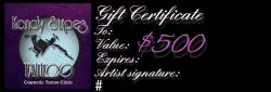 $500 GIFT CERTIFICATE